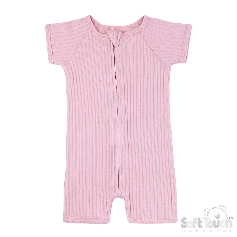 JS4600-DP: Dusty Pink Ribbed Jumpsuit (0-3 Months) JS4600-DP: Dusty Pink Ribbed Jumpsuit (0-3 Months)